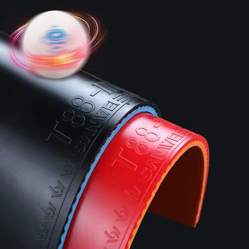 Borracha Ping Pong Sponge (Preto + Vermelho) SANWEI T88-III 2PCS