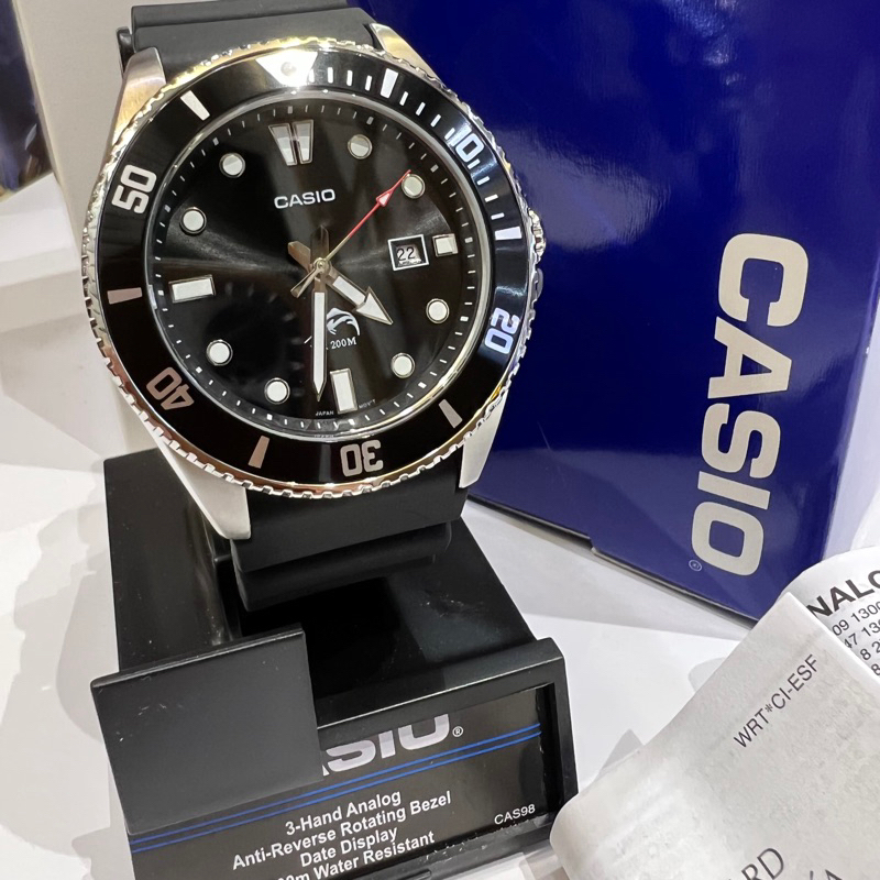 Casio Mdv-106 DURO MARLIN 200M Análogo De Mergulho Modelo 106b-2 MDV106 Presente De Relógio De Moda casual Comercial VB703