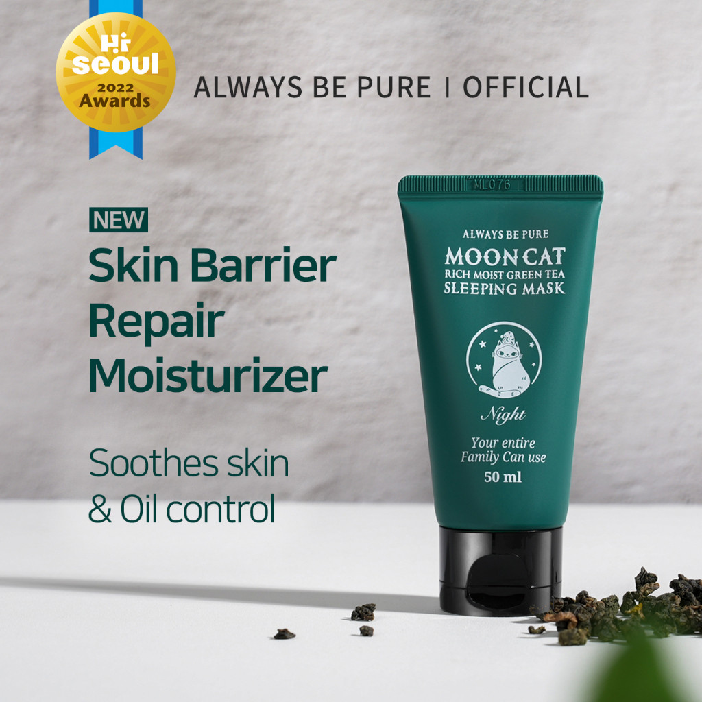 [Always be Pure] Mooncat Rich Moist Green Tea Sleeping Mask 50ml