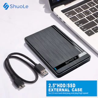 ShuoLe Caixa De Disco Rígido De 2,5 Polegadas USB 3.0 Para SATA III Ssd'e Externo Sem Ferramentas HDD [Otimizado , Suporte UASP] Preto