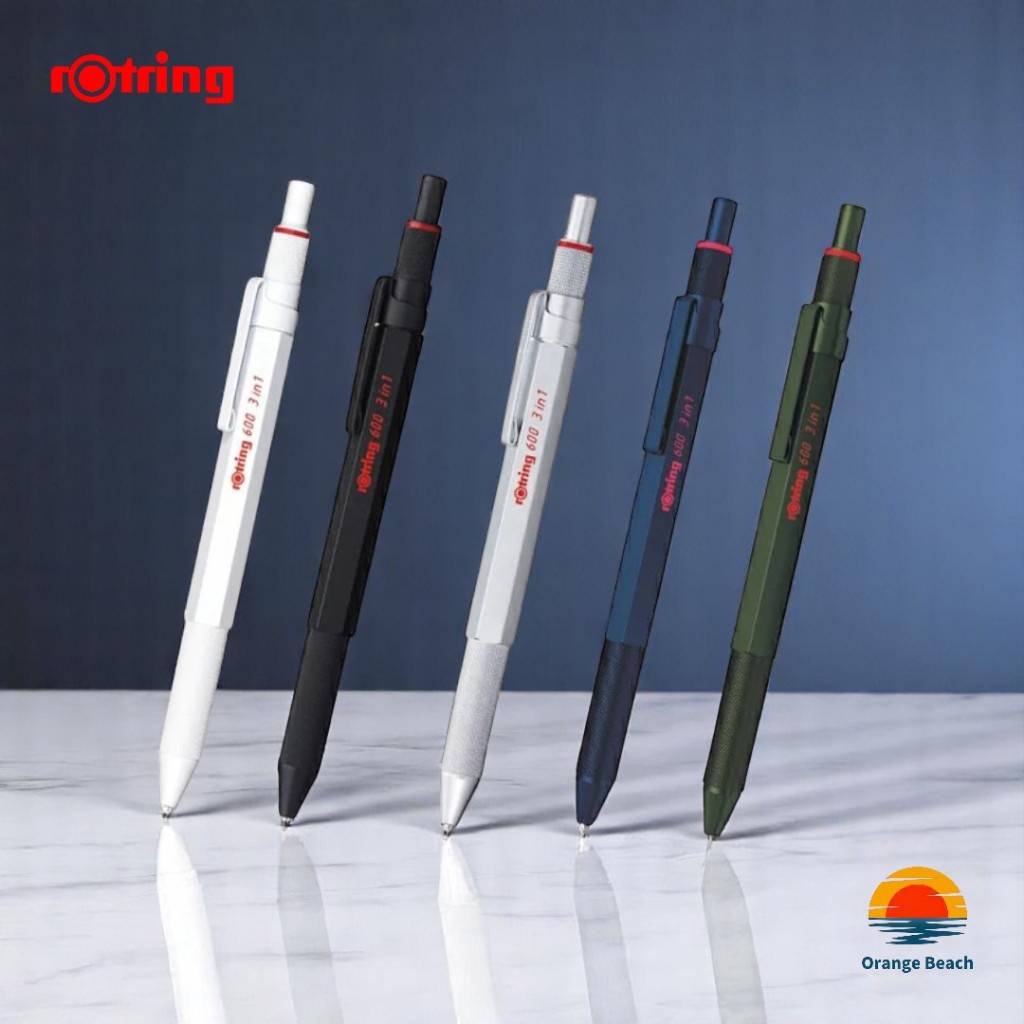 rOtring 600 Caneta Multifuncional 3em1/Esferografica Preta+