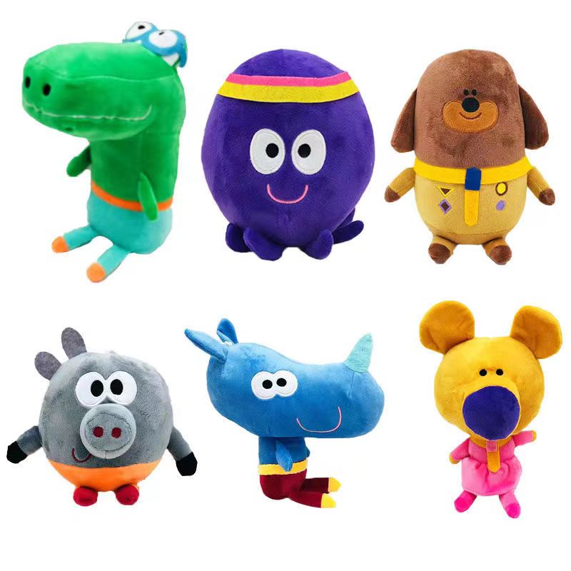 25CM Boneca De Pelúcia Hey Duggee Cartoon Iluminação Animação Personagem Bonecas Aniversário Crianças Decorativas