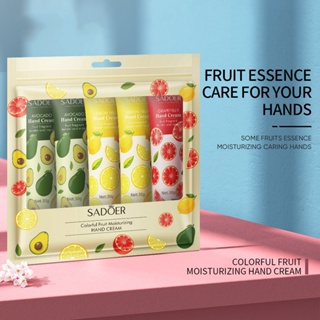 Conjunto De Creme Para As Mãos De Frutas Hidratante Cuidados Com Iluminar Rugas 30g * 5pcs