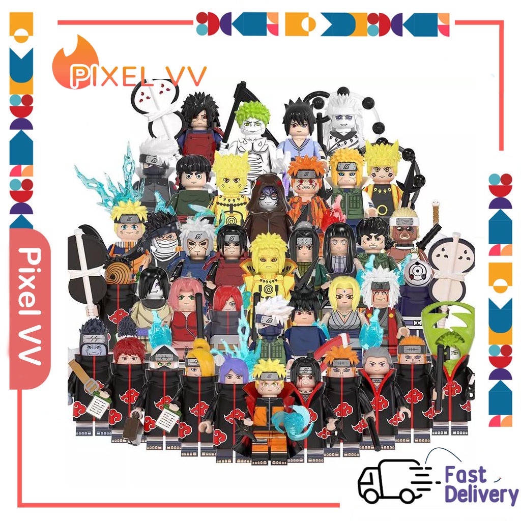 Em promoção! Naruto, Sasuke, Kakashi, Uchiha Tijolos, Blocos De