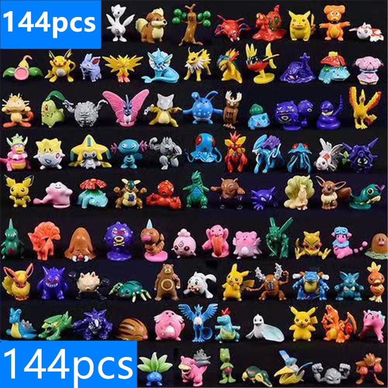 144 Tipos Pokemon Caixa De Presente De Natal Ação Figura Brinquedos ...