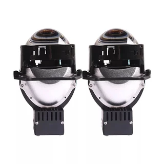 1 PC Carro 3 Polegadas 12V 65W 11000LM 6000K X6 Bi LED Projetor De Lentes De Farol De Feixe Alto Baixo