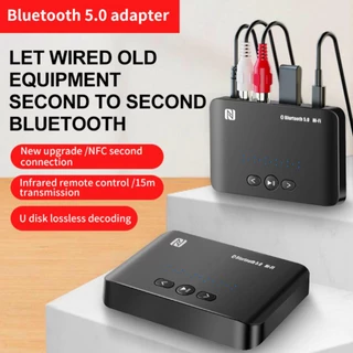 Receptor De Áudio NFC Bluetooth 5.0 U Disco AUX De 3,5 Mm Adaptador De Música Estéreo Sem Fio Remoto Para Kit De Carro Amplificador De Alto-Falantes