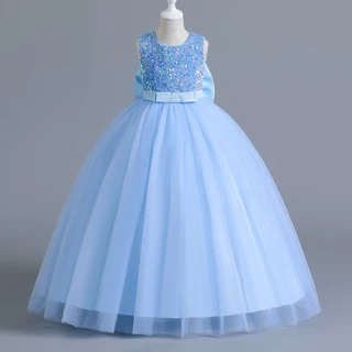 Vestido De Noiva Para Meninas Adolescentes Brilhante Lantejoulas Tulle Festa De Aniversário Menina Flor