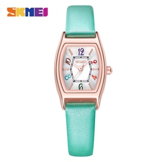 SKMEI Oficial 7018 Moda relo Mulher Relógio Slim Strap Square Dial Análogo Pulseira De Quartzo Presente