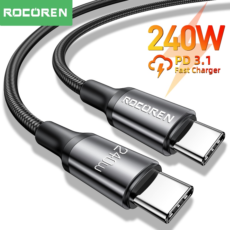 Cable de Carga Rápida 240W PD3.1 USB-C a USB-C, 3m Baseus Color