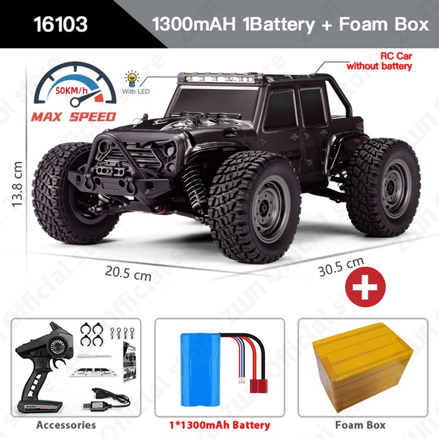 1/16 Controle Remoto Modelo de Carro 4 Wheel Drive 2.4ghz Pvc