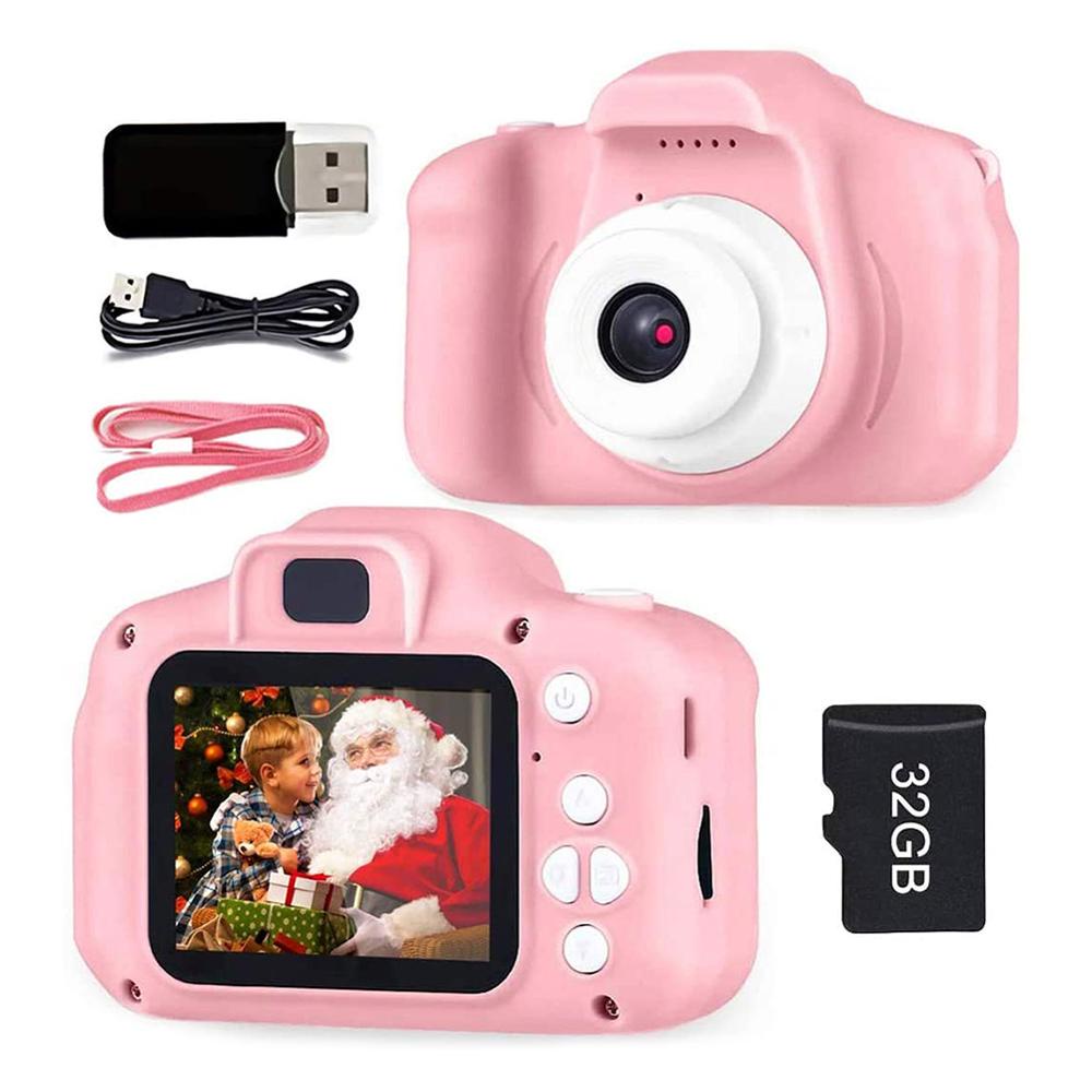 LOVE BABY-Mini-câmera digital de 2 polegadas com tela HD recarregável para crianças Brinquedos fotográficos fofos com câmera de brinquedo para-Adequado para maiores de 3 anos