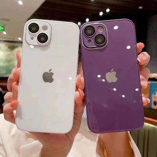 Estojo De Vidro À Prova De Choque Com Proteção Para Lentes iPhone 14 13 12 11 Pro Max