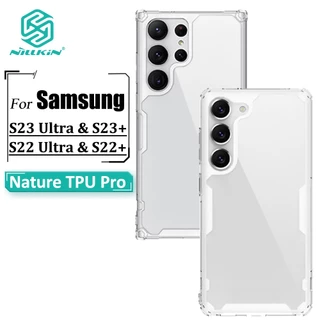 Capa Nillkin Nature Pro Samsung S24 Ultra S23 Ultra S23 Plus S22 + S22 Fina De Luxo TPU Transparente Traseira À Prova De Choque