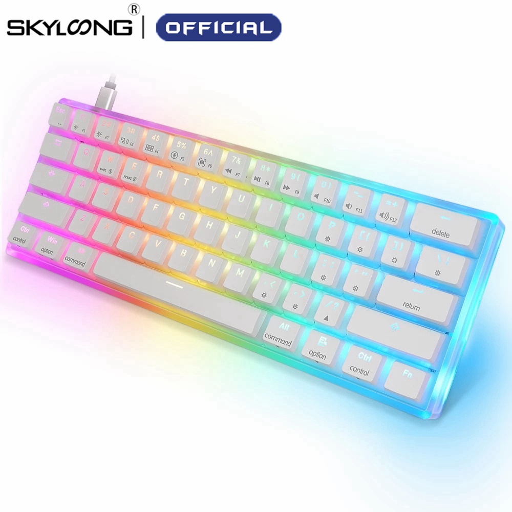 SKYLOONG V2 AK61 61Keys Mini Interruptor Mecânico Portátil 60 % Gamer ...