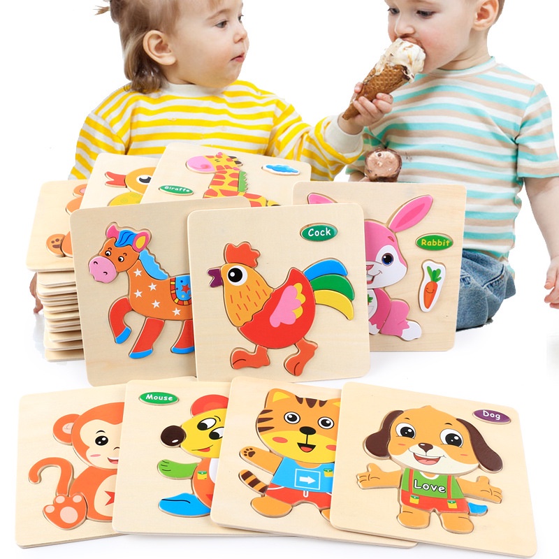 Mideer 104 pçs puzzles crianças cognitivo quebra-cabeça bebê dinossauro  brinquedo caixas de presente 3-6 anos de idade brinquedos para crianças -  AliExpress