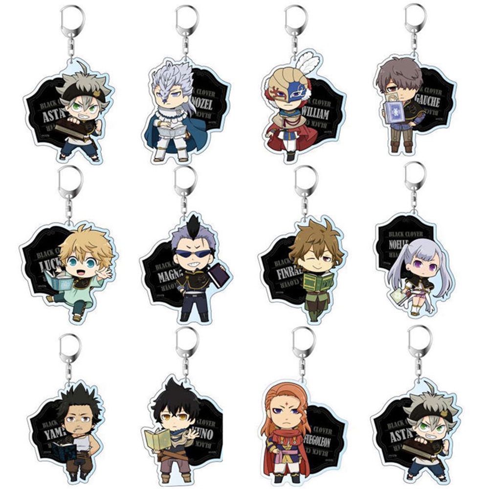 Chaveiro Anime Black Clover Keychain Asta Yuno Figura Cosplay Pingente ...