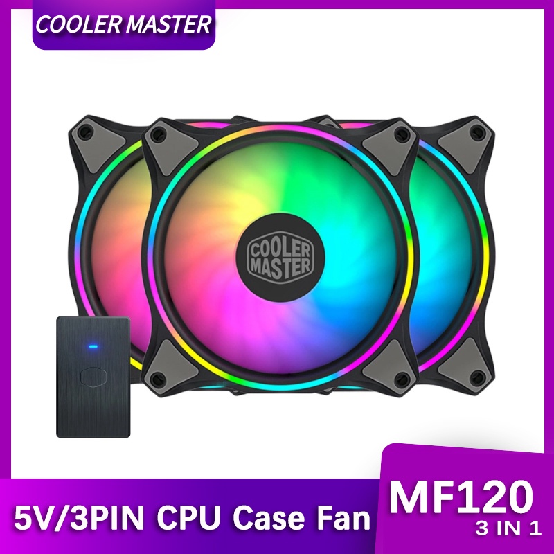 Cooler Master MF120 HALO 3 Em 1 KIT 120mm Iluminação RGB Endereçável De ...