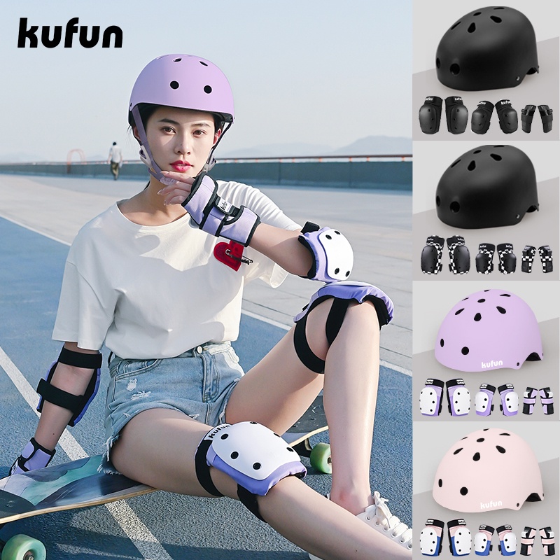 7pçs Kit Proteção Para Punho E Cotovelo Patins De Skate Infantil Adulto KUFUN