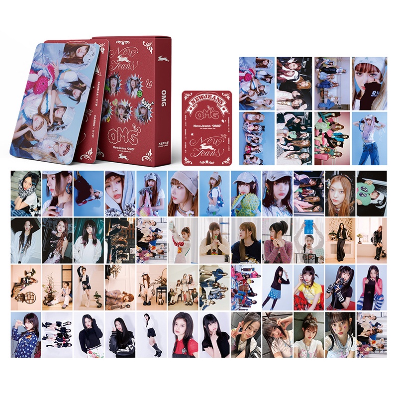 55pcs/Caixa New-Jeans Photocards OMG Attenção LOMO Cartão Novo