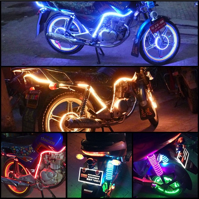 30CM 45CM 60CM 100CM Fita LED Flexível Decorativa Para Carro DRL 12V