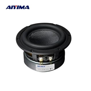 AIYIMA 1Pcs 4 Polegadas Unidade De Alto-Falantes De Subwoofer HIFI 4 8 Ohm 80W Falante De Fibra De Vidro De Longo Curso Graves Profundos