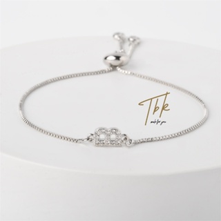 [Bracelete Com Letra 18K Alfabeto Em Zircônia Cúbica Revestimento De Platina Acessórios Para Mulheres A-Z 1168b
