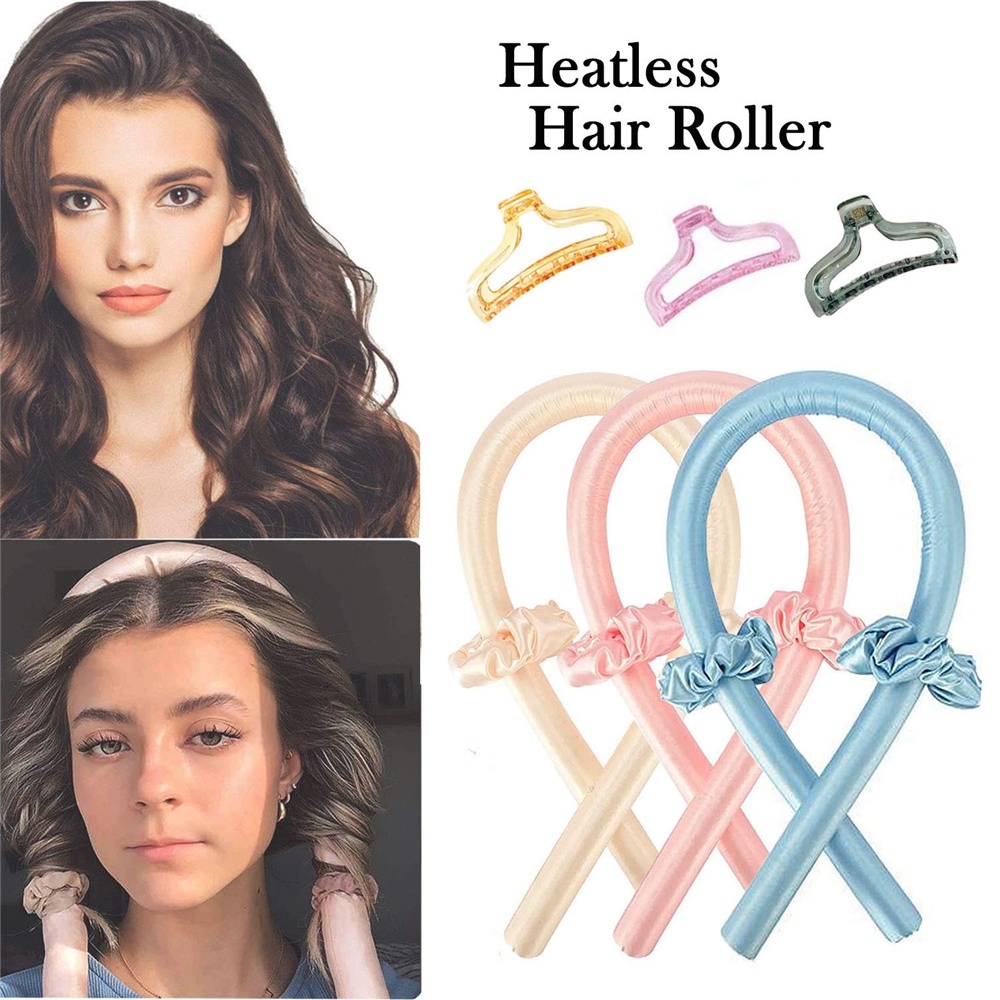 Enrolador de cabelo sem calor, tira com rolamento para enrolar e ...