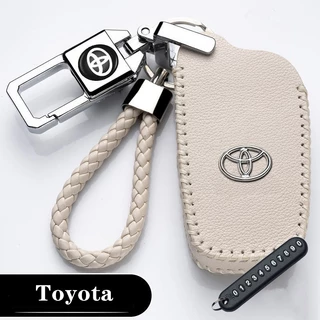 Toyota Chaveiro Yaris Camry Corolla Vios Wigo Hiace Agya Fortuner Raize Veloz RAV4 Rush Avanza Innova Hilux Alphard Prado Acessórios Para Carros Em Couro