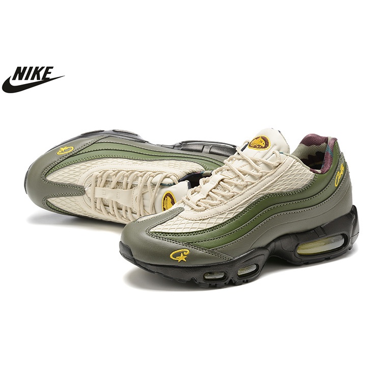 Corteiz x Nk Air Max 95 Sequoia Sapato De Corrida Esportiva Casual Almofadado De Comprimento Total