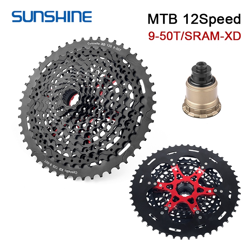 Sunshine XD Cassete 11S/12S Volante CNC MTB 10-50T 52T Roda