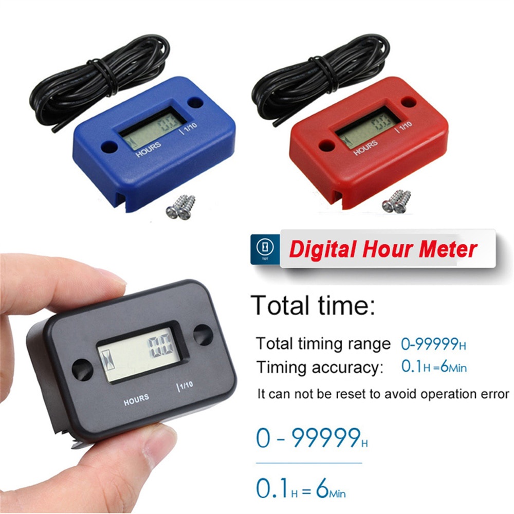 Contador Digital De Horas LCD Para Instrumentos De Motocicletas ATV Relógios Gerador De Barcos A Gasolina Snowmobile Acessórios Carros De Bicicleta