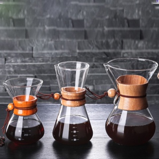 Cafeteira De Vidro Com Filtro De Aço Inoxidável Café Gotejador Barista Pour Over Coffee Maker 400ml