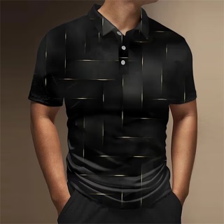 Camisas polo masculinas de luxo designer xadrez regular fit