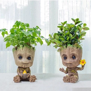 Vaso De Flores Baby Groot Plantio Suculento Ninho Guardiões Da Galáxia Figura De Brinquedo