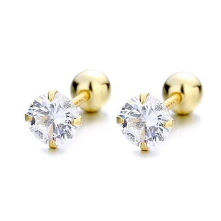 Brincos De 4 Garras moissanite S925