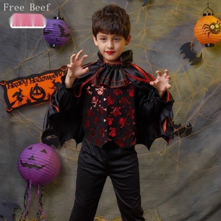 Trajes de Vampiro de Halloween, Halloween Cosplay Fantasia Vestido Vampiro  Luvas Colar De Saia Trajes,Conjunto de fantasias de Halloween de vampiros  para crianças Genérica