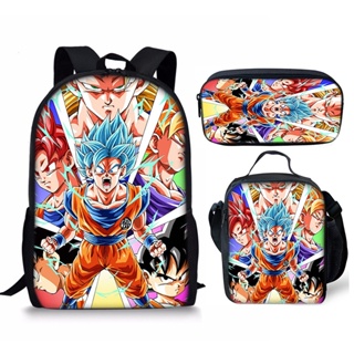 Dragon ball z mochila para meninos e meninas, saco de escola colorido,  capacidade, impermeável, desenhos animados, anime