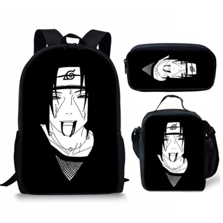 16 polegadas anime naruto 3d imprimir crianças mochilas menina meninos  mochila crianças escolares sacos desenhos animados jardim de infância  rucksack + caneta