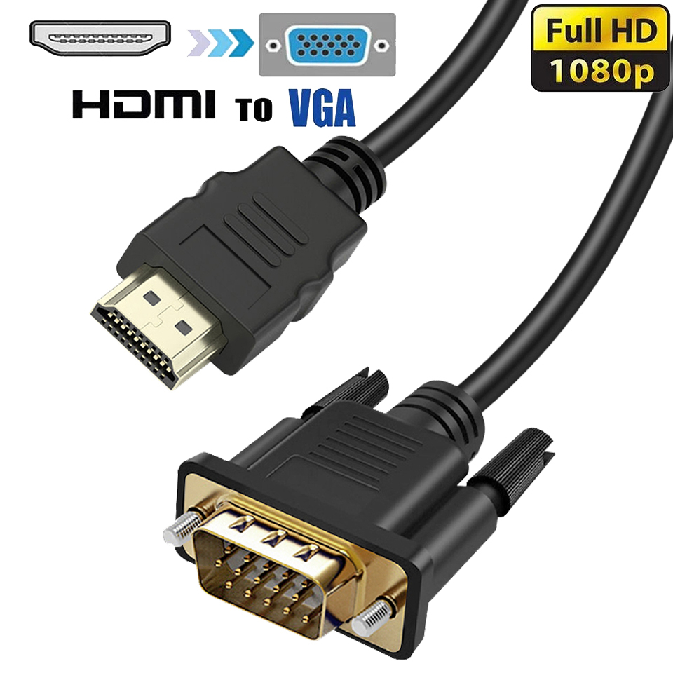 Cabo HDMI Para VGA (1,8m) 1080P Macho 1920 x 1080P | Shopee Brasil