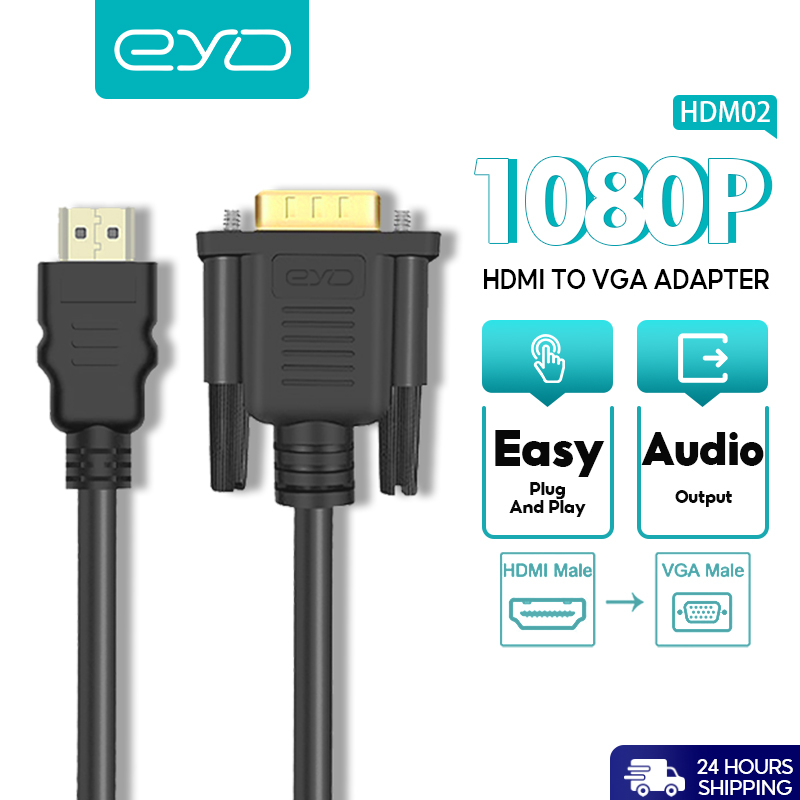 Cabo HDMI Para VGA (1,8m) 1080P Macho 1920 x 1080P