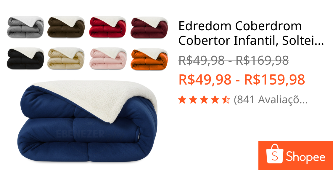 Edredom Coberdrom Cobertor Infantil, Solteiro, Casal E Queen Sherpa Dupla Face Macio Frio Premium | Shopee Brasil