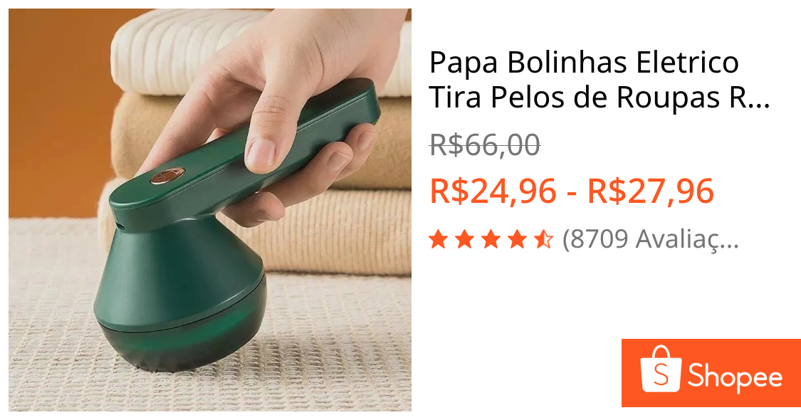 Papa Bolinhas Eletrico Tira Pelos de Roupas Removedor Aparador Sem Fio Recarregável