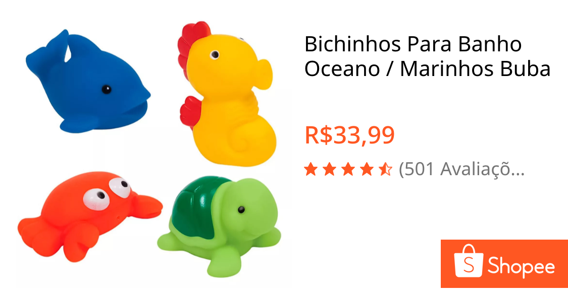 Bichinhos Para Banho Oceano / Marinhos Buba | Shopee Brasil