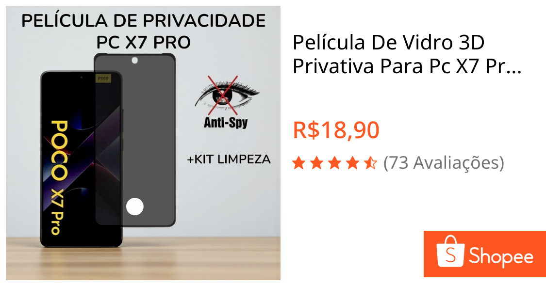 Película De Vidro 3D Privativa Para Pc X7 Pro Com Furo Para Digital