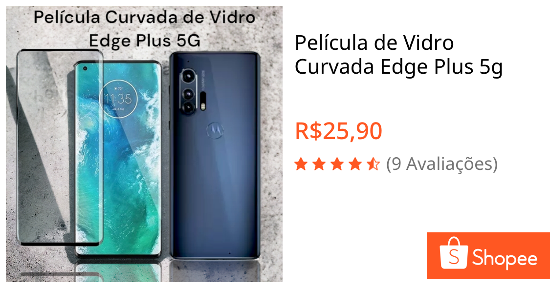 Película de Vidro Curvada Edge Plus 5g