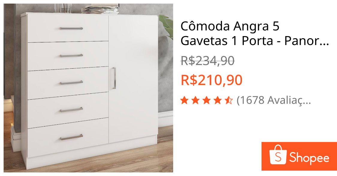 Foto de Cômoda Angra 5 Gavetas 1 Porta - Panorama Móveis