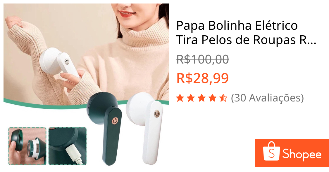 Papa Bolinha Elétrico Tira Pelos de Roupas Removedor Aparador Sem Fio Recarregável | Shopee Brasil