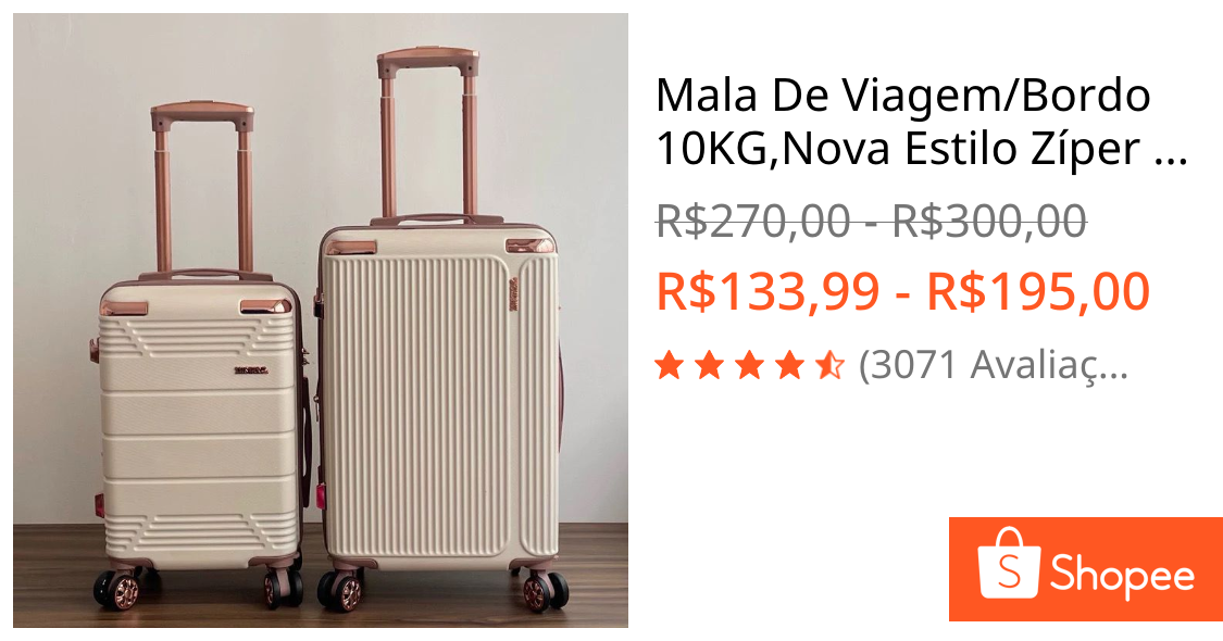 Mala De Viagem/Bordo 10KG,Nova Estilo Zíper Dupla Camada Anti-Roubo,Rodas Duplas 360Grau lançamento