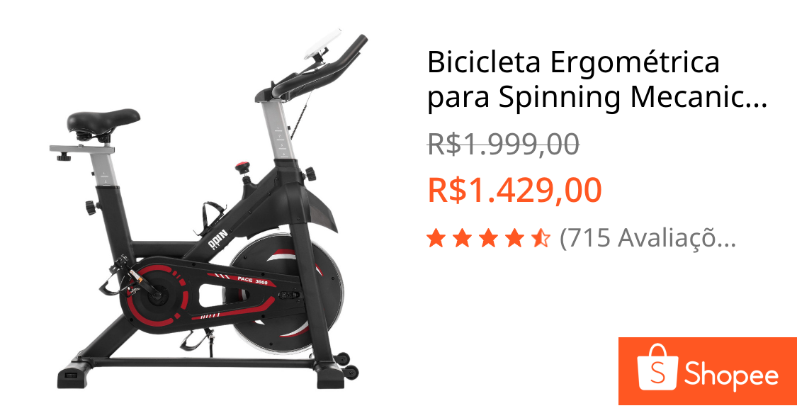 Foto de Bicicleta Ergométrica para Spinning Mecanica 8kg PACE3000 Odin Fit